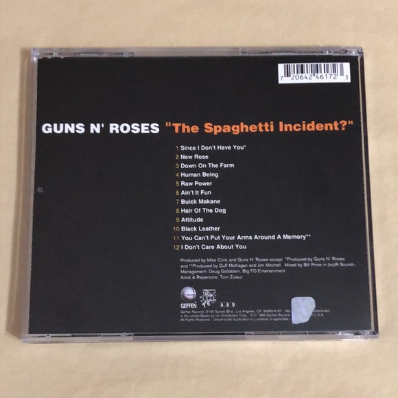 Guns N’ Roses CD The Spaghetti Incident 12 tracks Geffen Records 1993 - Picture 2 of 4